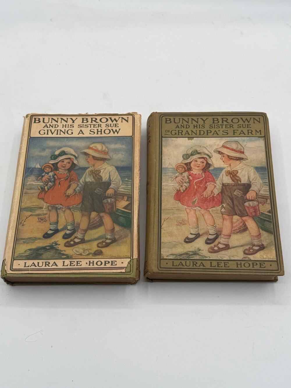 Set of 2 Vintage "Bunny Brown and His Sister Sue" Books by Laura Lee Hope